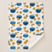 Cookie Monster | C is voor Cookie Pattern Sherpa Deken (Voorkant)