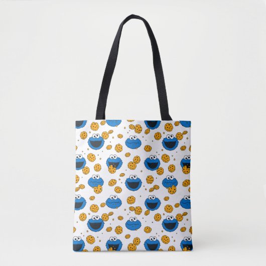 Cookie Monster | C is voor Cookie Pattern Tote Bag (Voorkant)