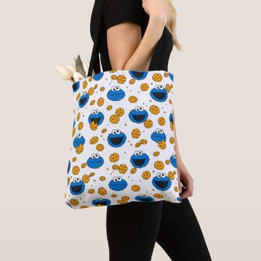 Cookie Monster | C is voor Cookie Pattern Tote Bag (Dichtbij)