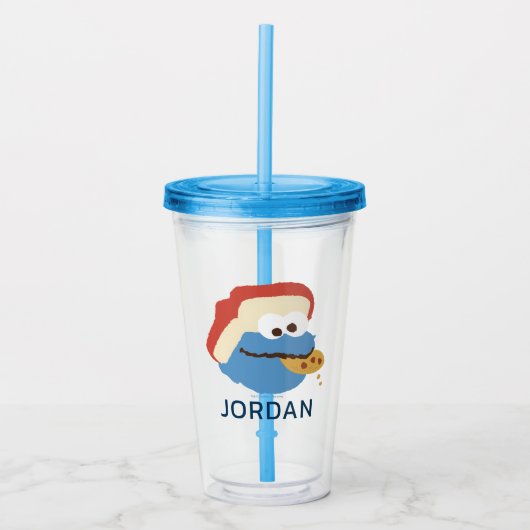 Cookie Monster Camp Cookies | Jouw namen toevoegen Acryl Drinkbeker (Voorkant)