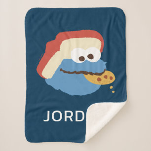 Cookie Monster Camp Cookies Jouw namen toevoegen Sherpa Deken