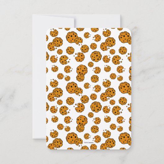 Cookie Monster Chalkboard Baby shower Dank u Kaart (Achterkant)