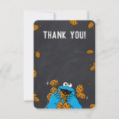 Cookie Monster Chalkboard Baby shower Dank u Kaart (Voorkant)