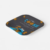 Cookie Monster Chalkboard Baby shower Papieren Bordje (Gebogen)