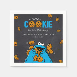 Cookie Monster Chalkboard Baby shower Servet