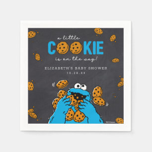 Cookie Monster Chalkboard Baby shower Servet