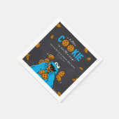 Cookie Monster Chalkboard Baby shower Servet (Hoek)