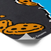 Cookie Monster Chalkboard Baby shower Welkom Poster (Hoek)