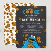 Cookie Monster Chalkboard Baby Sprinkle Kaart (Voorkant / Achterkant)