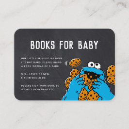 Cookie Monster Chalkboard Book Request Insert Plaatskaartje