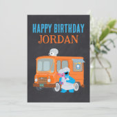 Cookie Monster Chalkboard Food Truck Verjaardag (Staand voorkant)