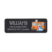 Cookie Monster Chalkboard Food Truck Verjaardag Etiket (Voorkant)