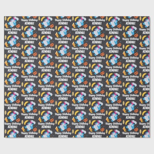 Cookie Monster Chalkboard Foodie Truck Cadeaupapier (Vlak)