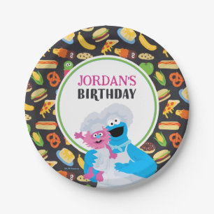 Cookie Monster Chalkboard Foodie Truck Papieren Bordje