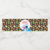 Cookie Monster Chalkboard Foodie Truck Waterfles Etiket (Enkel label)