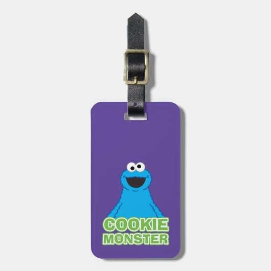 Cookie Monster Character Art Bagagelabel (Voorkant verticaal)
