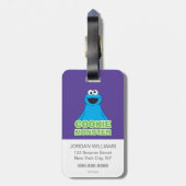 Cookie Monster Character Art Bagagelabel (Achterkant verticaal)