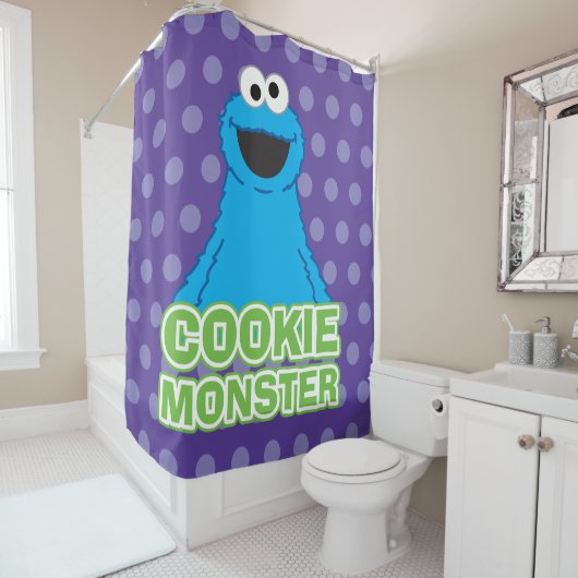 Cookie Monster Character Art Douchegordijn (In situ)