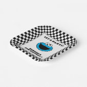 Cookie Monster Checkerboard Birthday Papieren Bordje (Gebogen)