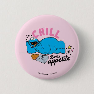 Cookie Monster   Chill Bon Appetite Ronde Button 5,7 Cm