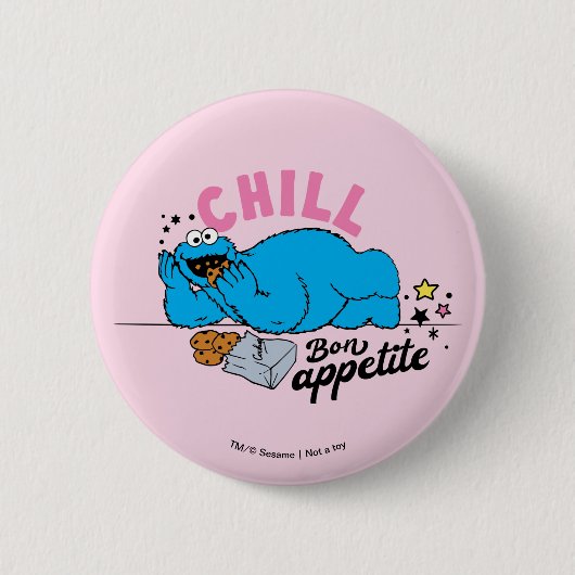 Cookie Monster | Chill Bon Appetite Ronde Button 5,7 Cm (Voorkant)