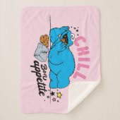 Cookie Monster | Chill Bon Appetite Sherpa Deken (Voorkant)