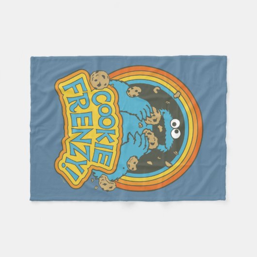  Cookie Monster | Cookie Frenzy Fleece Deken (Voorkant (Horizontaal))
