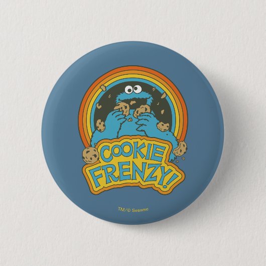 Cookie Monster | Cookie Frenzy Ronde Button 5,7 Cm (Voorkant)