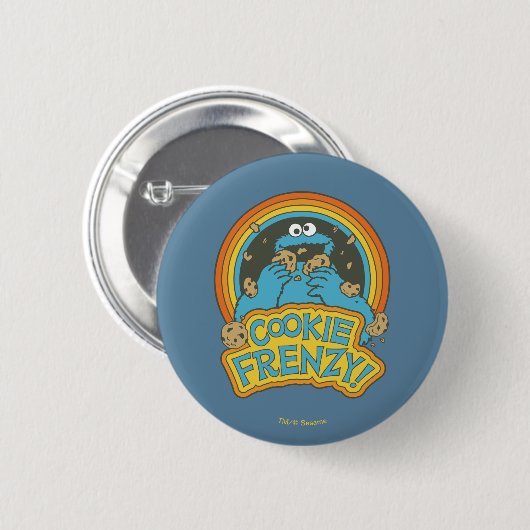  Cookie Monster | Cookie Frenzy Ronde Button 5,7 Cm (Voorkant /achterkant)
