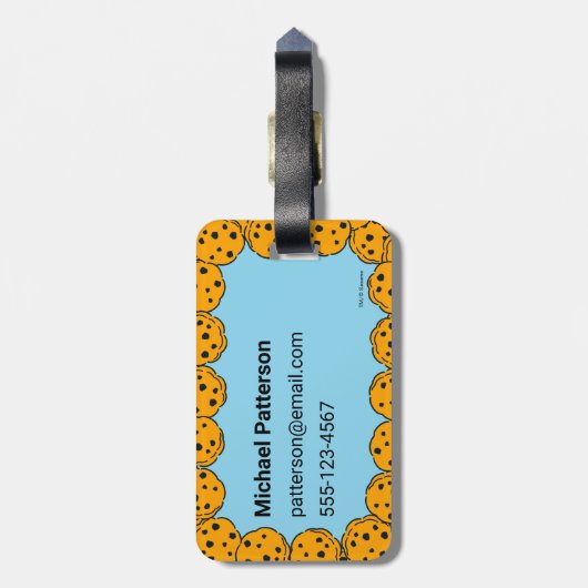 Cookie Monster Couple's Bagagelabel (Achterkant verticaal)