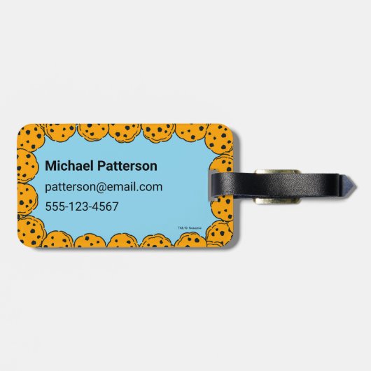 Cookie Monster Couple's Bagagelabel (Achterkant horizontaal)