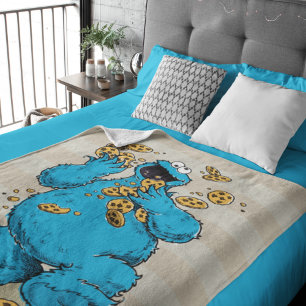 Cookie Monster Crazy Cookies Fleece Deken