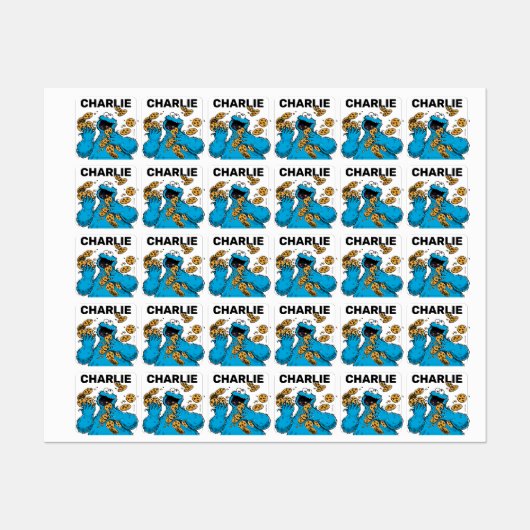 Cookie Monster Crazy Cookies Labels (Vel)