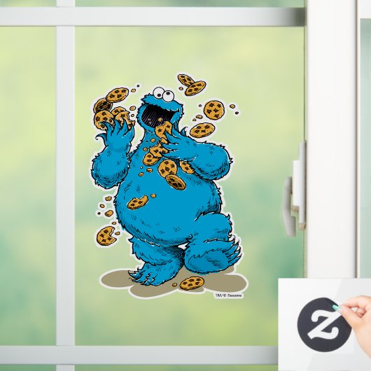 Cookie Monster Crazy Cookies Raamsticker (Huis)