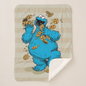 Cookie Monster Crazy Cookies Sherpa Deken (Voorkant)
