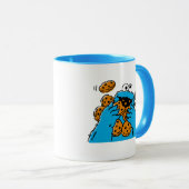 Cookie Monster die alle koekjes opeet Mok (Voorkant rechts)