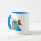Cookie Monster die alle koekjes opeet Mok (Voorkant links)