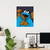 Cookie Monster die alle koekjes opeet Poster (Thuiskantoor)