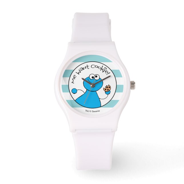Cookie Monster Doodley Graphic Horloge (Voorkant)