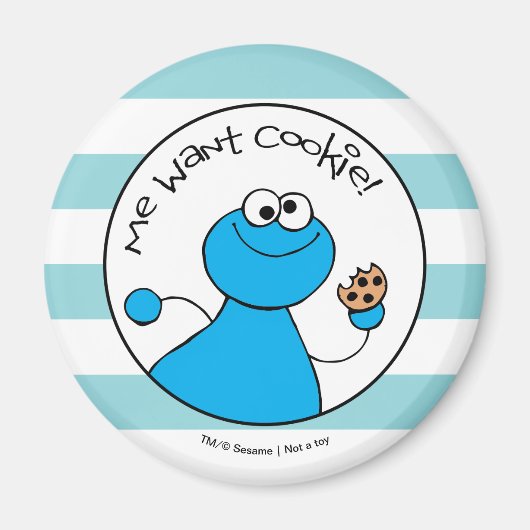 Cookie Monster Doodley Graphic Magneet (Voorkant)