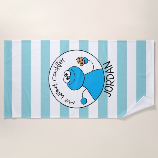 Cookie Monster Doodley Graphic Strandlaken (Voorkant)