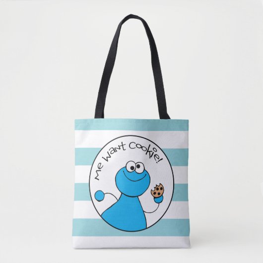 Cookie Monster Doodley Graphic Tote Bag (Voorkant)