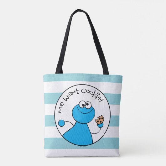 Cookie Monster Doodley Graphic Tote Bag (Achterkant)