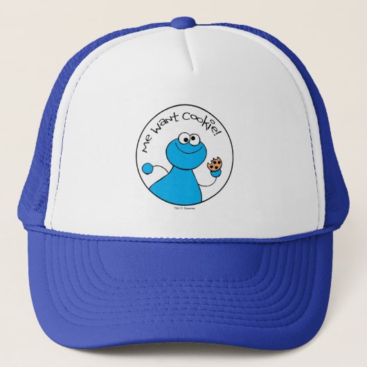 Cookie Monster Doodley Graphic Trucker Pet (Voorkant)