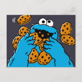 Cookie Monster Eating All the Cookies Briefkaart (Voorkant)