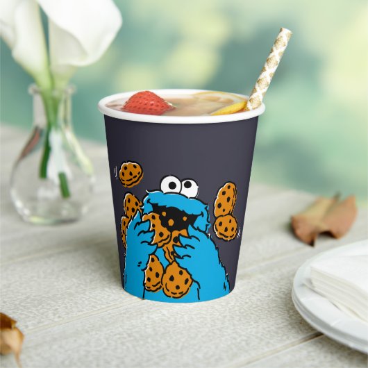 Cookie Monster Eating All the Cookies Papieren Bekers (Insitu)