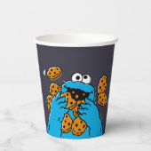 Cookie Monster Eating All the Cookies Papieren Bekers (Achterkant)
