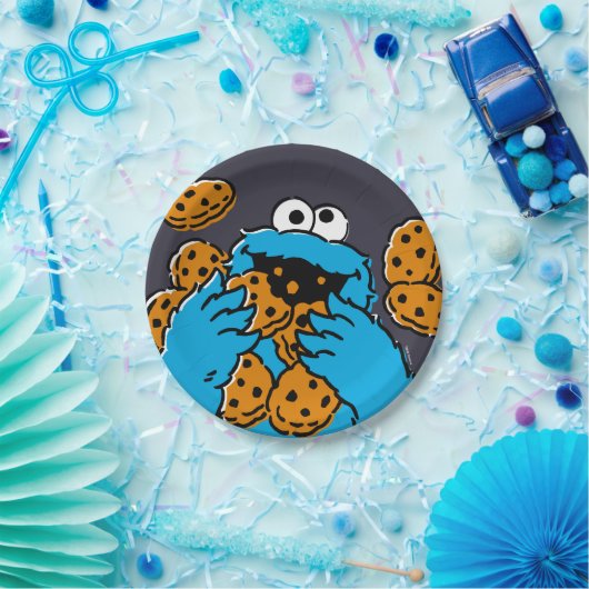 Cookie Monster Eating All the Cookies Papieren Bordje (Feest)