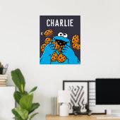 Cookie Monster Eating All the Cookies Poster (Thuiskantoor)