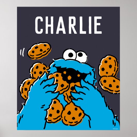Cookie Monster Eating All the Cookies Poster (Voorkant)